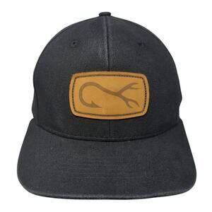 Arcadian Outfitters Snapback Cap Black One Size Adjustable Vented Holes 6 Panel